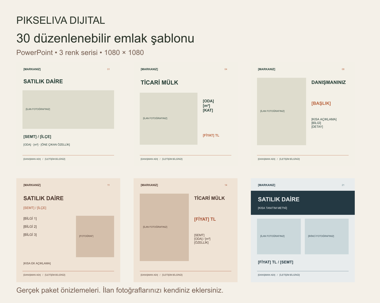 Emlak · 30 Sosyal Medya Şablonu ürün görseli